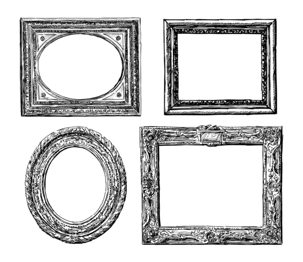 Cadres décoratifs anciens — Image vectorielle