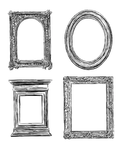 Oude decoratieve frames — Stockvector