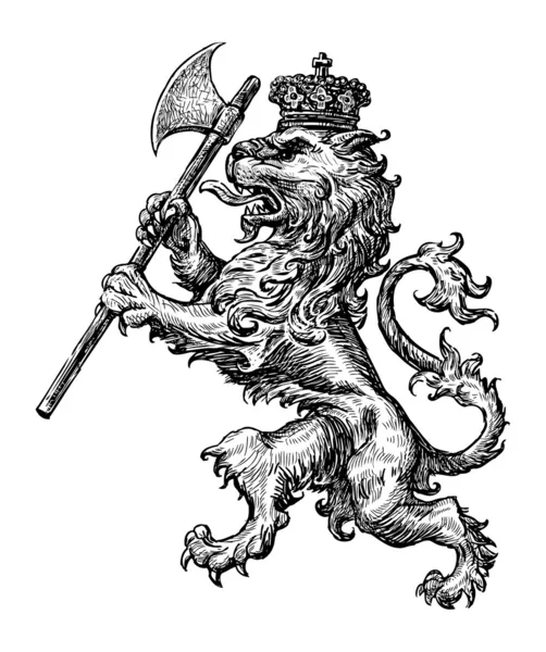 Leão armorial — Vetor de Stock