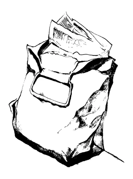 Tasche mit Zeitungen — Stockvektor