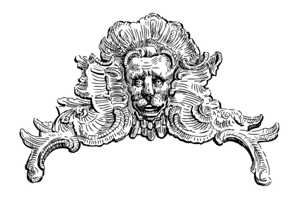 Détail architectural baroque — Image vectorielle