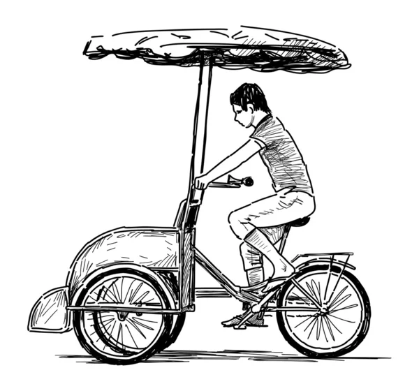 Cykel taxi — Stock vektor