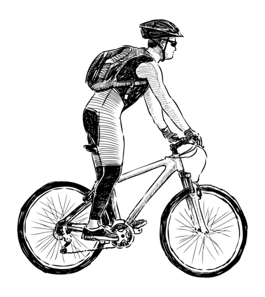 Ciclist — Vector de stoc