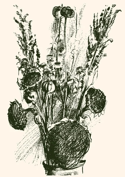 Bouquet de fleurs sauvages — Image vectorielle