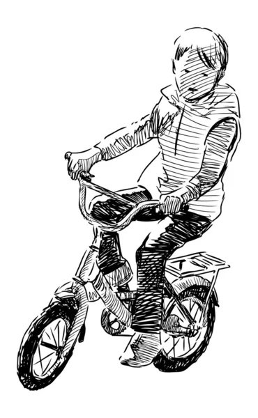 Enfant à vélo — Image vectorielle