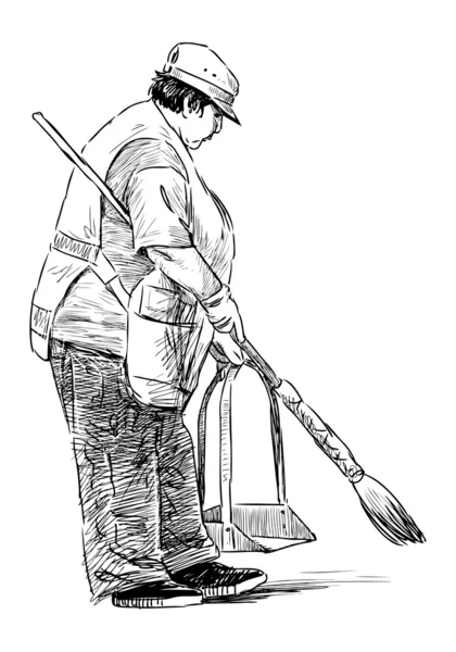 Уборщица — стоковый вектор