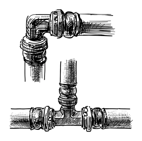 Raccordement des tuyaux — Image vectorielle
