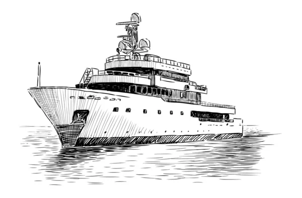 Yacht da crociera — Vettoriale Stock