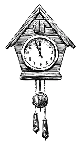 Cuckoo clock — Stock Vector