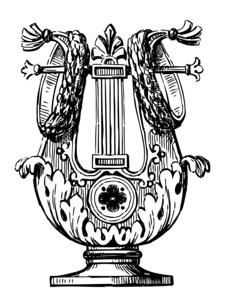 Lyre with a branches