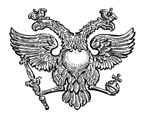 Águila bicéfala — Archivo Imágenes Vectoriales
