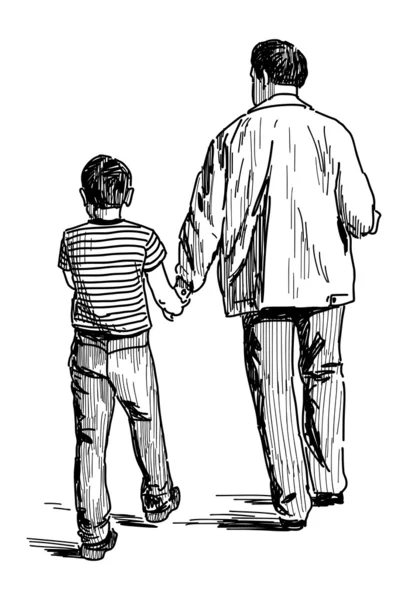 Père et fils — Image vectorielle