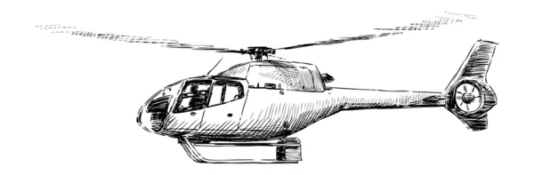 Fliegender Hubschrauber — Stockvektor