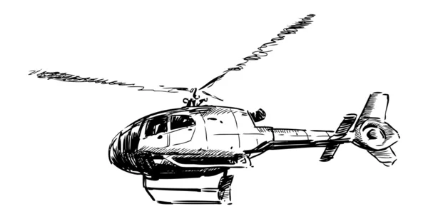 Fliegender Hubschrauber — Stockvektor