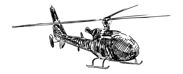 Helikopter terbang - Stok Vektor