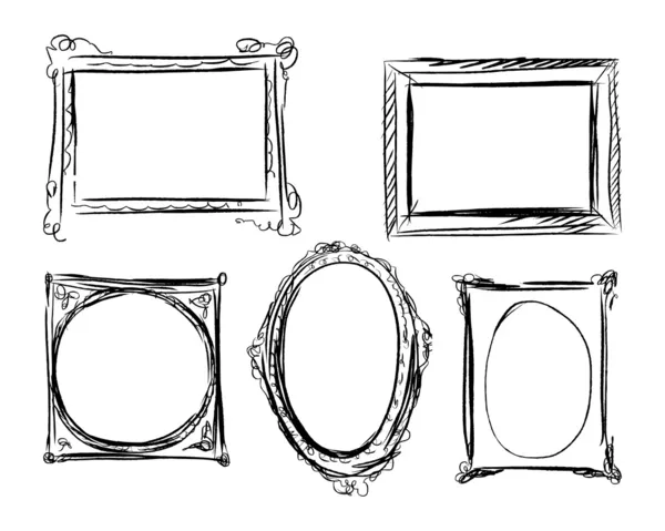 老式的绘制的帧 — 图库矢量图片