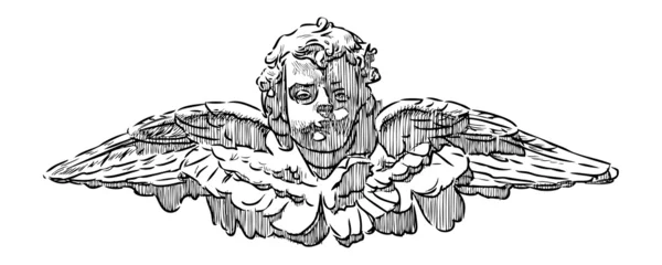 Архітектурні деталі з ангелами — стоковий вектор