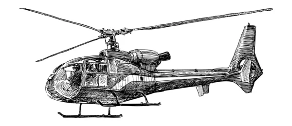 Helicóptero — Vector de stock