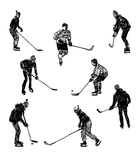 Joueurs de hockey — Image vectorielle