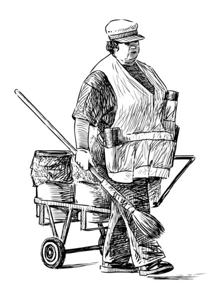 Janitor — Stock Vector