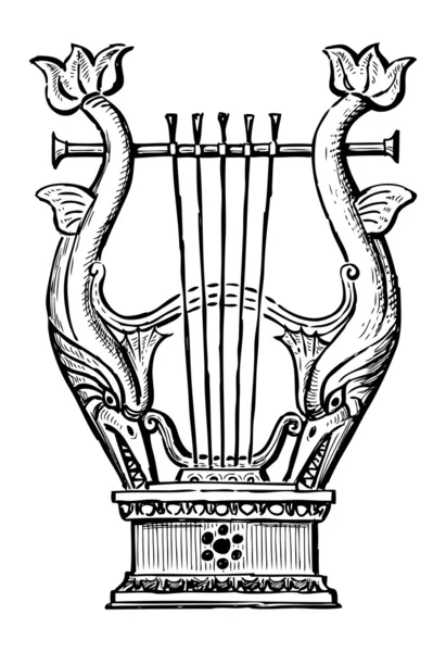 Lyre décorative — Image vectorielle