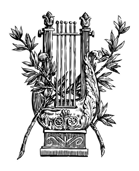 Lyre with a branches