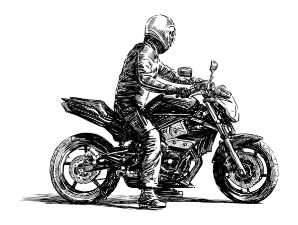 Motociclista urbano — Vector de stock