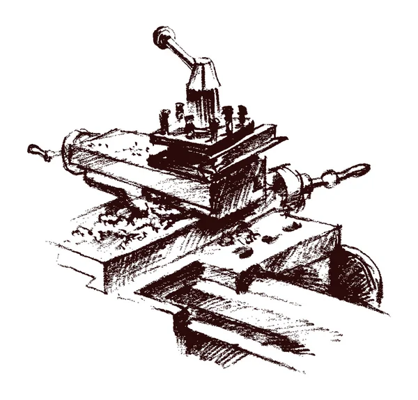 Metallbearbeitungsmaschine — Stockvektor