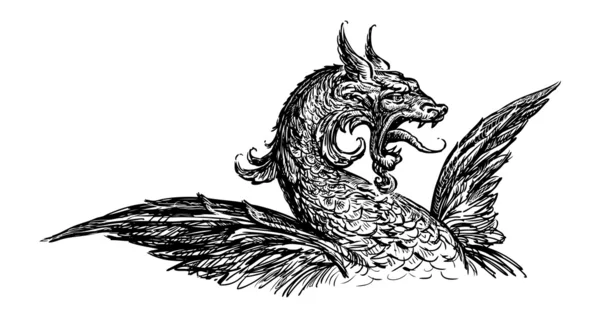 Dragón mítico — Archivo Imágenes Vectoriales