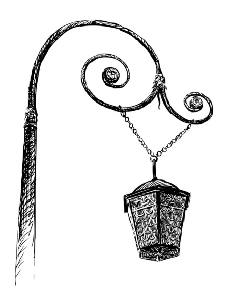 Stará lampa staromódní — Stockový vektor