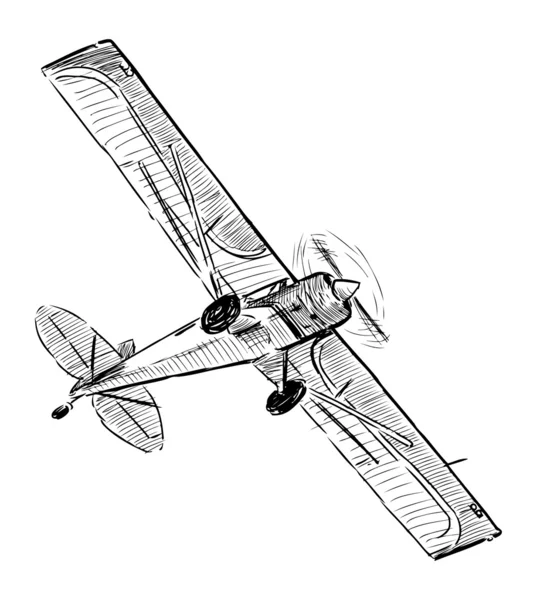 Fliegendes Flugzeug — Stockvektor