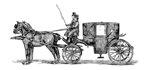 Ómnibus de caballo — Archivo Imágenes Vectoriales