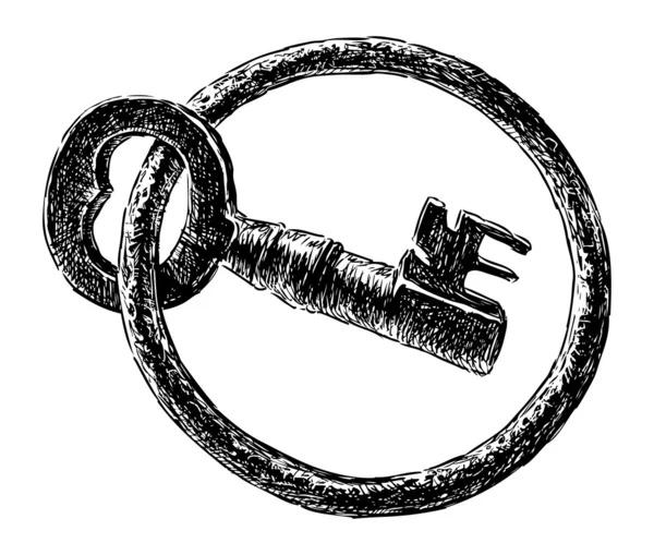 Oude sleutel — Stockvector