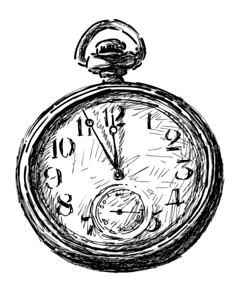 Reloj de bolsillo Vintage — Vector de stock