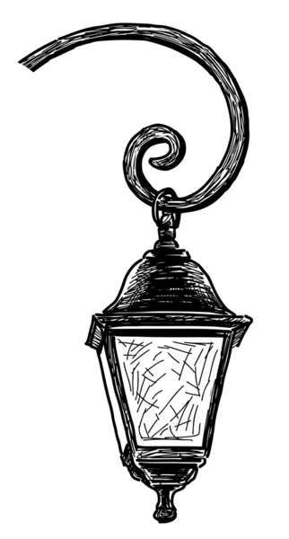 Vieux lampadaire — Image vectorielle