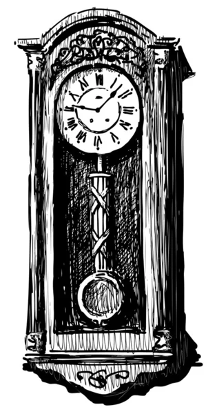 Velho relógio de parede — Vetor de Stock