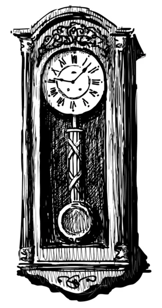 Alte Wanduhr — Stockvektor