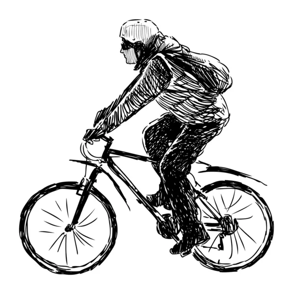 Человек на велосипеде — стоковый вектор