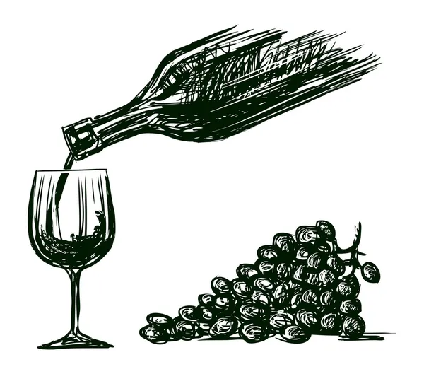 Grape wine — Stock Vector