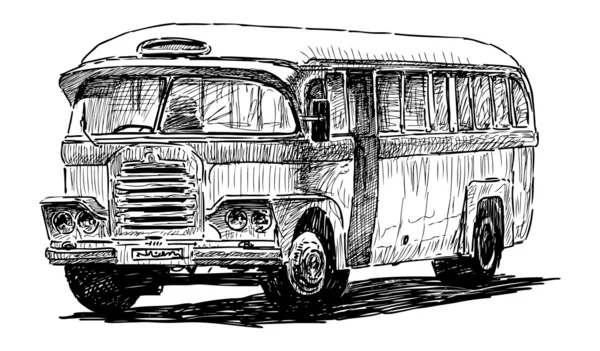 Retro autobus — Wektor stockowy