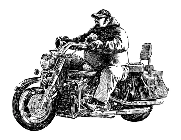 Motociclista — Vetor de Stock
