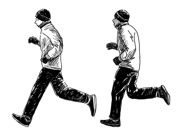 跑步的人 — 图库矢量图片