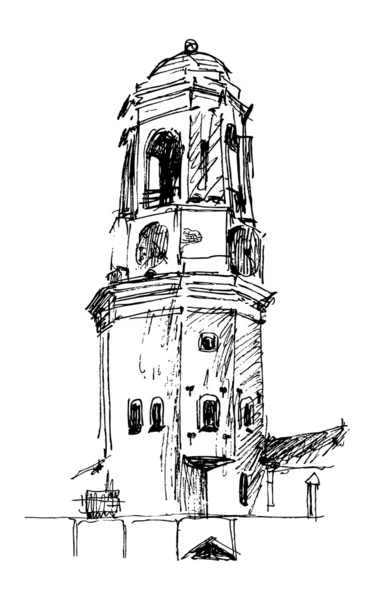 Эскиз башни — стоковый вектор