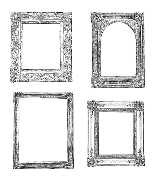 Oude decoratieve frames — Stockvector