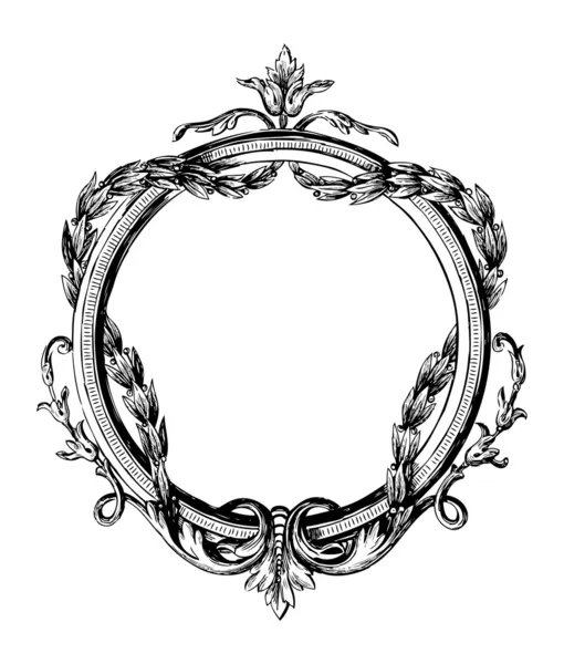 Vintage rond frame — Stockvector