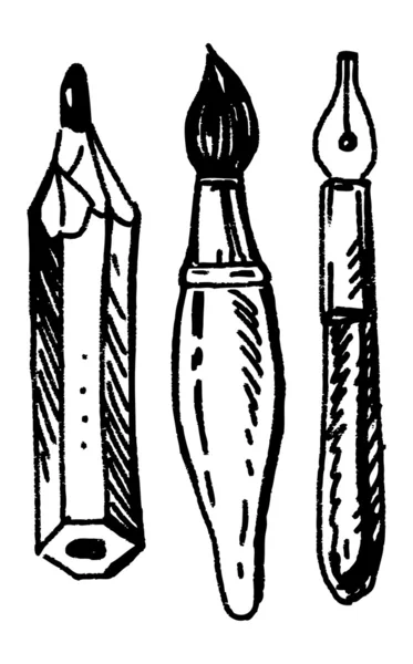 Utensilios de escritura — Archivo Imágenes Vectoriales