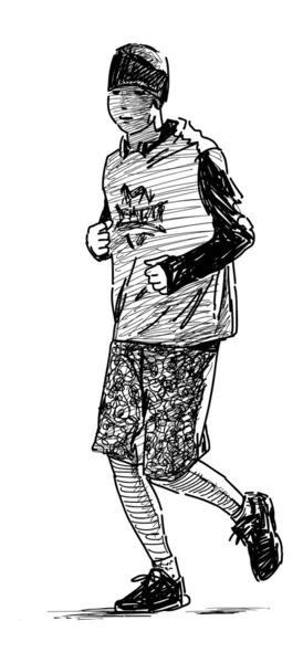Young man jogging — Stockový vektor