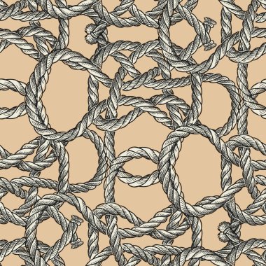 Eskizlerin kusursuz arkaplanı halattan deniz düğümleri