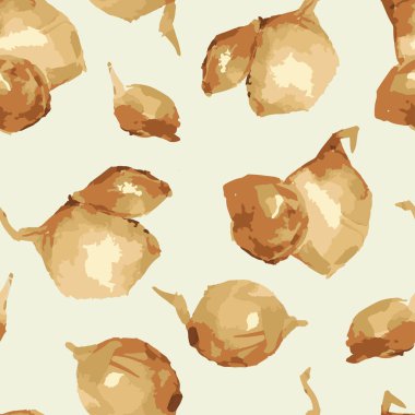 Pişirmek için olgun soğan çizimlerinden kusursuz desen