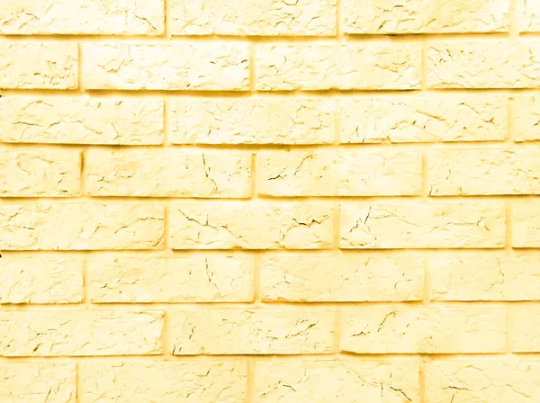 黄色砖墙 有损坏特写 带有纹理的黄色背景 — 图库照片